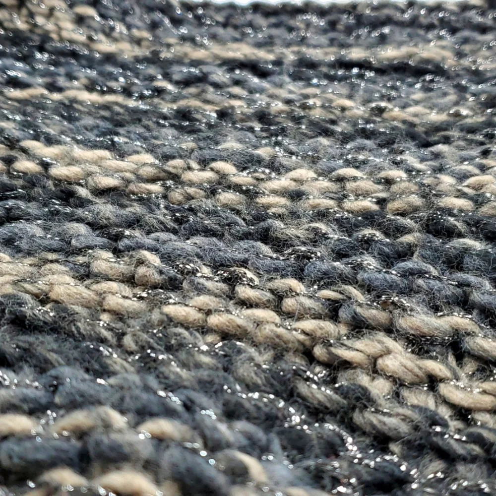 Steve Madden Silver Metallic Black Knit Infinity Scarf